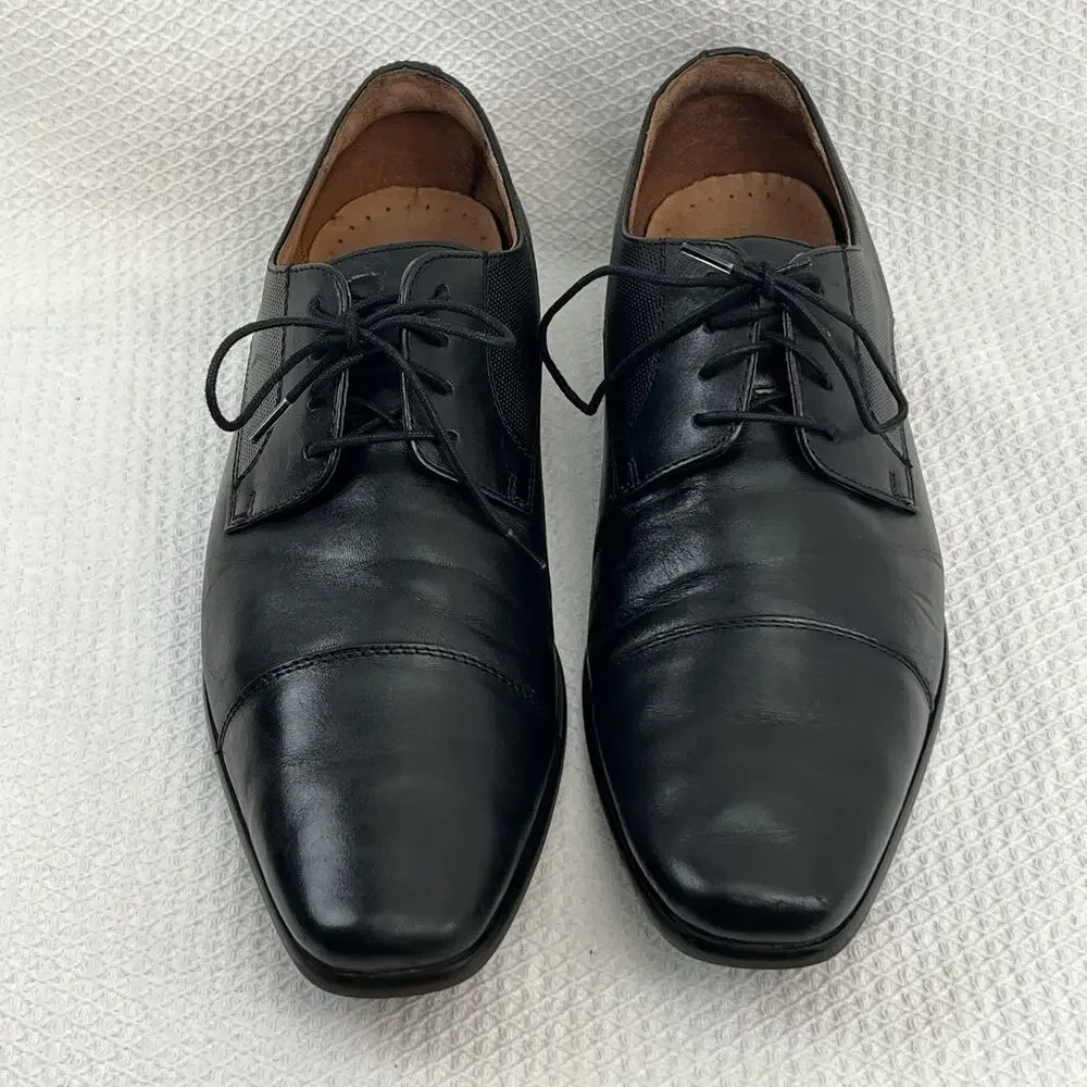 Florsheim Men's, Postino Cap Toe Oxford Black 9.5 D 15149-001 Black LEATHER